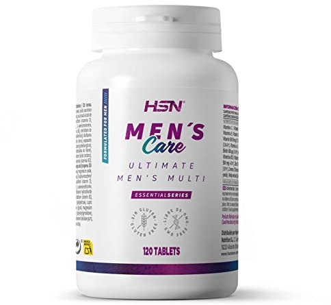 HSN Multivitamínico Especial Hombre | 120 Tabletas | 1 Tableta al Día = 13 Vitaminas + 8 Minerales + Licopeno Microencapsulado (Suministro 4 Meses) | No-GMO, Sin Gluten ni Lactosa