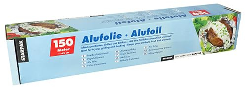 PAPSTAR 6 Stück Alufolie 150 m x 45 cm in Faltschachtel