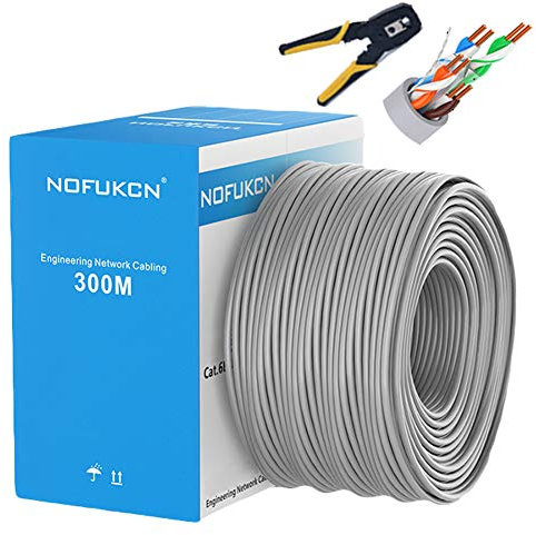 AKT Cavo Ethernet Cat6e Cavo LAN Cavo Patch di Rete UTP RJ45 300 M per PS4 PC Computer Modem Router Cavo Cat 6e Ethernet