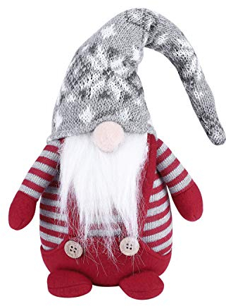 Weihnachtsdeko Niedlicher Wichtel Figuren 39 cm Hoch Sitzende Weihnachtsmann Gesichtslose Weihnachtsdekoration Gnom Weihnachtsschmuck Skandinavischer Zwerg Geschenke für Kinder Familie Freunde