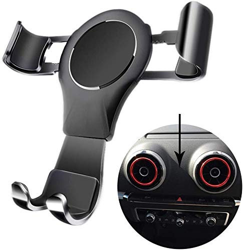 Support de téléphone pour Audi A3 / S3, Support de téléphone de voiture Support d'aération conçu pour Audi A3 / S3 2014-2019 Support de téléphone d'aération compatible avec IOS Android 4-6,5 pouces