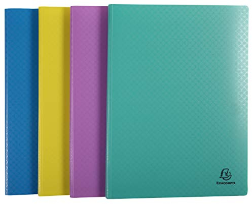 Exacompta 88590E Recycling Kunststoff-Sichtmappe Forever Young 50 Klarsichthüllen, 100 Sichten Einband aus blickdichtem Polypropylen DIN A4 Mappe ideal für Büro und Schule 1 Stück Zufallsfarbe
