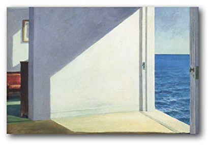 YGTD Edward Hopper Rooms by The Sea Malerei Bild Druck Wandkunst Poster Gemälde Leinwand Poster Kunstwerke Geschenkidee Raum Ästhetik 60 x 90 cm