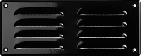 260x105mm Noir Métal Grille de Ventilation - Grille D'aération avec Moustiquaire