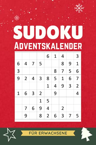 Sudoku Adventskalender für Erwachsene: Sudoku-Rätsel in 3 Schwierigkeitsstufen | Leicht-schwer | kleine Geschenke für Männer frauen und Rentner zu weihnachten