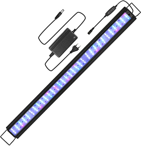 EINFEBEN Iluminación LED para acuarios, iluminación LED para acuarios RGB para plantas acuáticas de 75-95 cm y acuarios de agua dulce, regulable