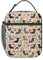 JASMODER Dachshund Sausage Dogs Pink Floral Lunch Bag Insulated Water-Resistant Tote Bag Reusable Lunch Box For Picnic Travel