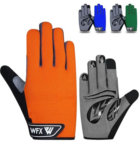 WFX Gants de Cyclisme pour Enfants, garçons et Filles, Gants d'équitation antidérapants pour écran Tactile pour Enfants, pour Sports de Plein air, vélo de Route, VTT, Paire de Gants de vélo