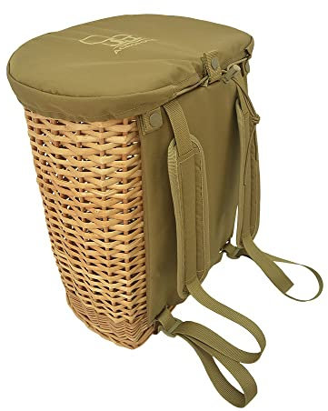 Acropolis Pilz-Futtertasche – Weidenkorb für Erwachsene und Kinder – Haversack Bushcraft Taschen – Gärtner Erntekorb – Futterbeutel zum Wandern, Morchelpilze, Camping, Jagd, XL, PHG-5