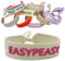 LS-LebenStil Exklusives Statement Armband Quasten besticktes Boho Canvas Webarmband (EasyPeasy Creme Pink)