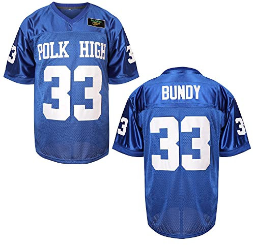 MESOSPERO Al Bundy 33 Polk High Herren Fußballtrikot Blau Sportshirt 90S Hip Hop Kleidung S-3XL, 33 Al Blue, XX-Large