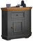 Woodroom Eckanrichte in Kiefer massiv grau Eckkommode Kommode (BxHxT 104x94x42 cm)