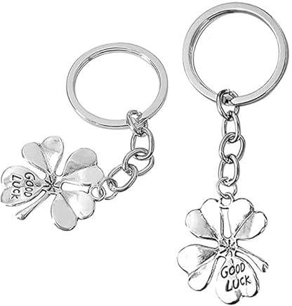 Cadeau 2 Pièces Porte-clés porte-bonheur, Cadeau Idée Cadeau Good luck Cadeaux de Famille, Porte Clé Couple comme Cadeaux Couple Original, Homme Femme Cadeau D'anniversaire, Cadeaux de Noël
