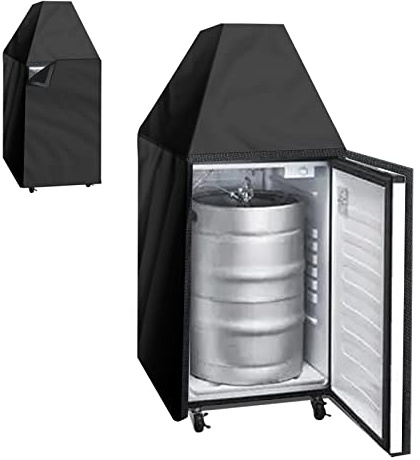 Kegerator Cover Waterproof Dust-proof Keg Beer Cooler Protection Cover Outdoor/Indoor 24.5 x 26.5 x 47 Inch