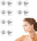 FAMIDIQGO Lot de 12 fermoirs de boucles d'oreilles, sûrs, en silicone, pour boucles d'oreilles pendantes, hypoallergéniques, argenté