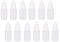 jeufun 10ml/0.34oz Eye Dropper Bottles, 12 PCS Plastic Squeezable Translucent Liquid Empty Bottles with Cap and Removable Plug For Home, Work, Travel, White