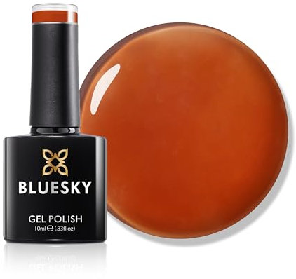 Bluesky Gel Nail Polish 10ml, Amberina - LBG02, Sheer Amber Gel Nail Polish for 21 Day Manicure, Professional, Salon & Home Use, Requires Curing Under LED UV Nail Lamp