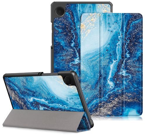 DINGGUAGUA Custodia per Samsung Galaxy Tab A9 8.7 Pollici SM-X115 Tablet, Ultra-sottile Cover con Funzione Supporto,Onde