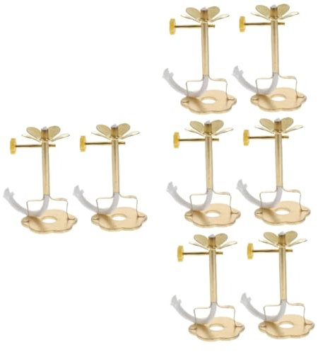 jojofuny 8stücke Buddha Lampen Docht Mit Teleskop Stand Einstellbarer Wachs Docht Träger Für Heimdekoration Hochzeiten Und Religiöse Zeremonien