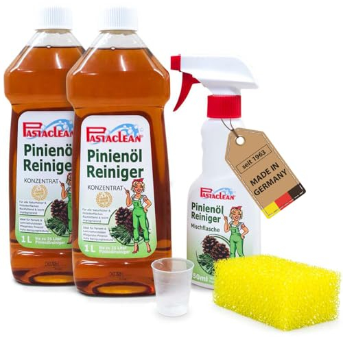 Pastaclean® Pinienöl Reiniger Konzentrat 2x 1 Liter + 1 Mischflasche | Allzweckreiniger Universalreiniger | Reinigen mit der Kraft der Pinie