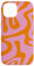Hülle für iPhone 14 Rosa und Orange Liquid Swirl Abstraktes ästhetisches Muster