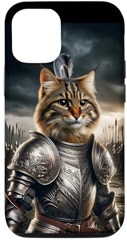 Hülle für iPhone 15 Outfit mit Wild Meow Warrior Cat-Illustration und Grafikdesign