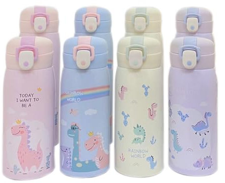 Sigdio Borraccia Termica Bambini Acciaio Inox 350ml Personalizzata con nome Bottiglia Termica Bambini Acciaio Inox Senza BPA a Prova di perdite Ideale per Scuola, Casa (350ml, Blu)