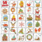 Leesgel Weihnachten Tattoo Kinder, 50 Stück Glitzer Tattoo Weihnachten mit Santa/Schneeflocken/Schneemann/Weihnachtstattoos, Kinder Tattoos für Weihnachtsdeko Nikolaus Geschenke Kinder