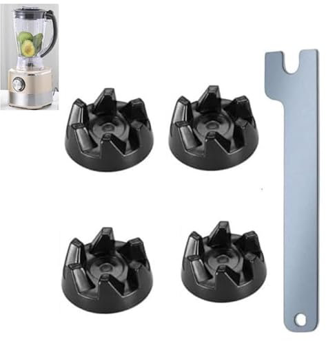 4 Pack Blender Coupler, Replacement Blender Rubber Coupler Gear Clutch with Spanner Applicable to WP9704230VP Blender