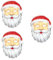 VICASKY 3 Stk leuchtende Maske weihnachtsmann maske mask Leuchtende Weihnachtsmaske maske weihnachten Weihnachtsmann Modelliermaske leuchtende Weihnachtsmann-Maske Plastik Weiß