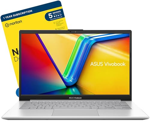 ASUS Vivobook Go 15 E1504 (Intel Core i3-N305, 8 GB RAM, 128 GB SSD, 15.6 Full HD, Windows 11 Home) includes Free Norton 360 Deluxe Anti Virus Software