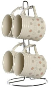 MUG SET 4 GRES METAL 12X8,5X9,5 300 ML TOPITOS