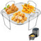 Heißluftfritteuse Grillrost, Heißluftfritteuse Zubehör für Cosori Heißluftfritteuse 5,5L XXL/6,4L 304 Edelstahl Quadratisch Air Fryer Rack Kompatibel mit den meisten Air Fryer