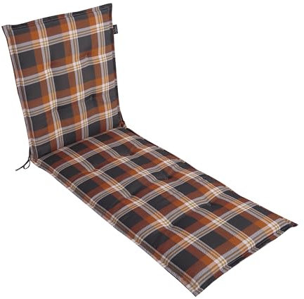 LILENO HOME Sonnenliege Auflage als 1er Set - Rollliege in Karo Rot - Gartenliegen perfekt für Strandliege - Polster Auflage