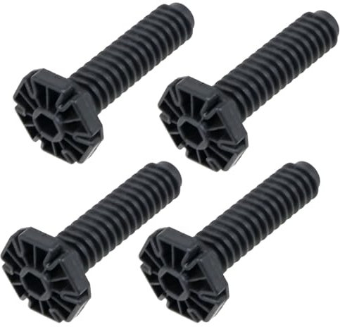 SPARES2GO Adjustable Leg Screw Foot for Currys Essentials Dishwasher CID45B16 CID45B16A CID45B20 (Pack of 4 Feet)