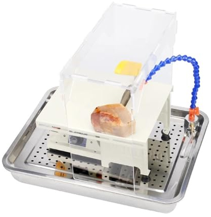 Staubbox zum Schleifen und Polieren von Jade, Schleif- und Poliergerät, Staubbox für Mini-Schneidtische, Werkbank-Schnitz-, Schleif- und Graviermaschinentisch mit Wasserpumpe für Poliermaschinen