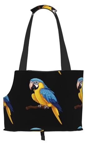 WZYCWB Schultertasche mit Papageien-Motiv, leicht, atmungsaktiv, für kleine Haustiere
