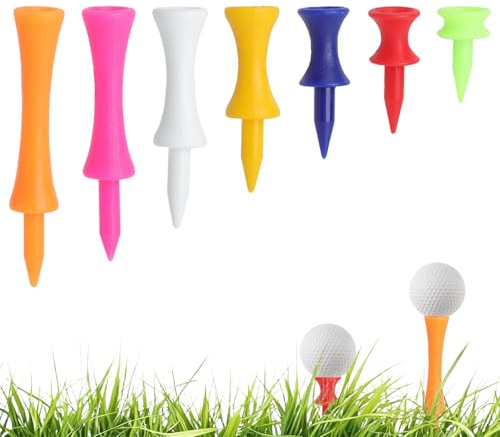 KQDRAVINE 105 Stück Golf Tees Wintertees Golf, Golftees Zubehör für Konstante Ballhöhe, Wiederverwendbar Unbreakable Plastik Golf Tees, Geeignet für Golfer üben Golfer Oder Familie