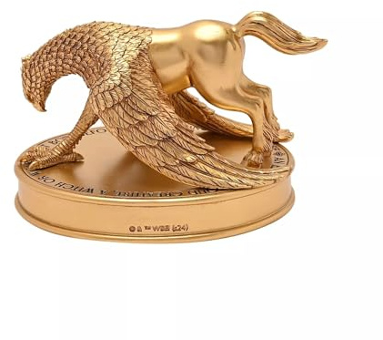 Widdop and Co Warner Bros Harry Potter Buckbeak Hippogriff Figur, Golden Finish, Sammlerstatue mit Displaysockel