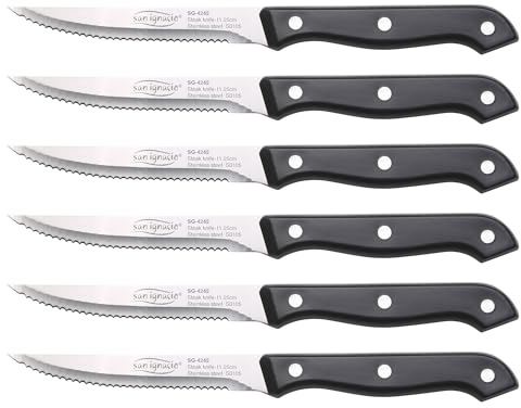 San Ignacio CUCHILLO CHULETERO ACERO INOXIDABLE, juego de 6