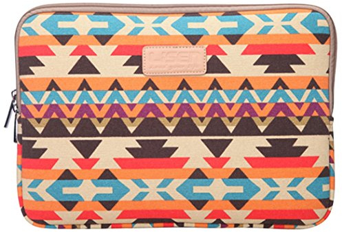 Laptophülle, Bohème Stil Canvas-Gewebe Hülle Sleeve Tasche für 13-13.3 Zoll Laptop/Notebook Computer/Ultrabook/MacBook Air/MacBook Air