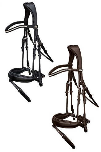 Schockemöhle ANATOM. DRESSUR-TRENSE Premium MALIBU Größe Warmblut, Farbe Espresso