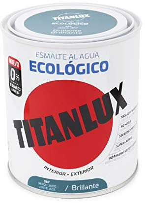 Titanlux Ecológico Esmalte al agua mulisuperficie Brillante Verde Jade 750ml