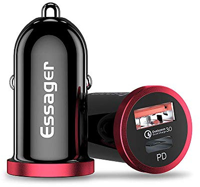Desconocido Essager 5A PD - Cargador de Coche para iPhone X XS MAX Xiaomi Mi8 Mi9 S10 S10+