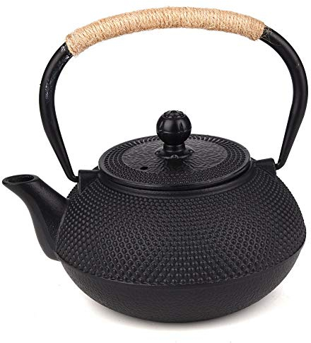 La migliore teiera giapponese in ghisa con infusore per tè in acciaio inox, 1000 ml (nero)