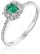 KnSam 18 K Gold Ring Gold 750 Dünner Ring Natürlicher Smaragd Grün Smaragd Diamant 0.25Ct Für Damen Mädchen Hochzeit Ehe Verlobungsring Valentinstag Jubiläum Geschenk