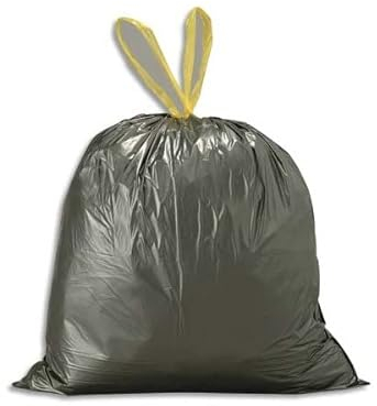 SACS POUBELLES Boîte de 500 sacs-poubelles noirs 30 litres avec liens coulissants 25 microns