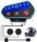 Motorcycle Helmet Bluetooth Hands-free Headset Big Button with Riding Light Wireless Ultra-Thin Helmet Stereo Speaker Waterproof Bluetooth Headphones for Motorbike Sport Handsfree/Music/GPS