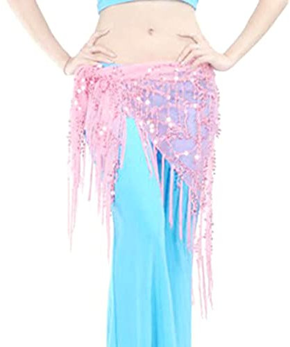 Ventre Dance Hand Foulard Décorations Accessoires Bellydance Taille de la chaîne de Danse Costume Costume Beauty Wayband Performance, Rose