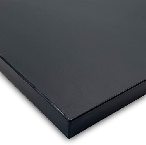 X57 Tischplatte 19mm Dekorplatte nach Maß Holzplatte melaminharzbeschichtet Spanplatte mit 2mm ABS Kante Umleimer (100x50cm. Schwarz)